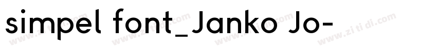 simpel font_Janko Jo字体转换